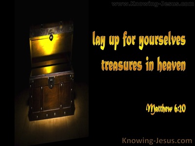 Matthew 6:20 Treasure in Heaven (black)